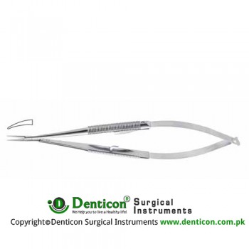 Micro Needle Holder Curved With Lock Stainless Steel, 15 cm - 6"